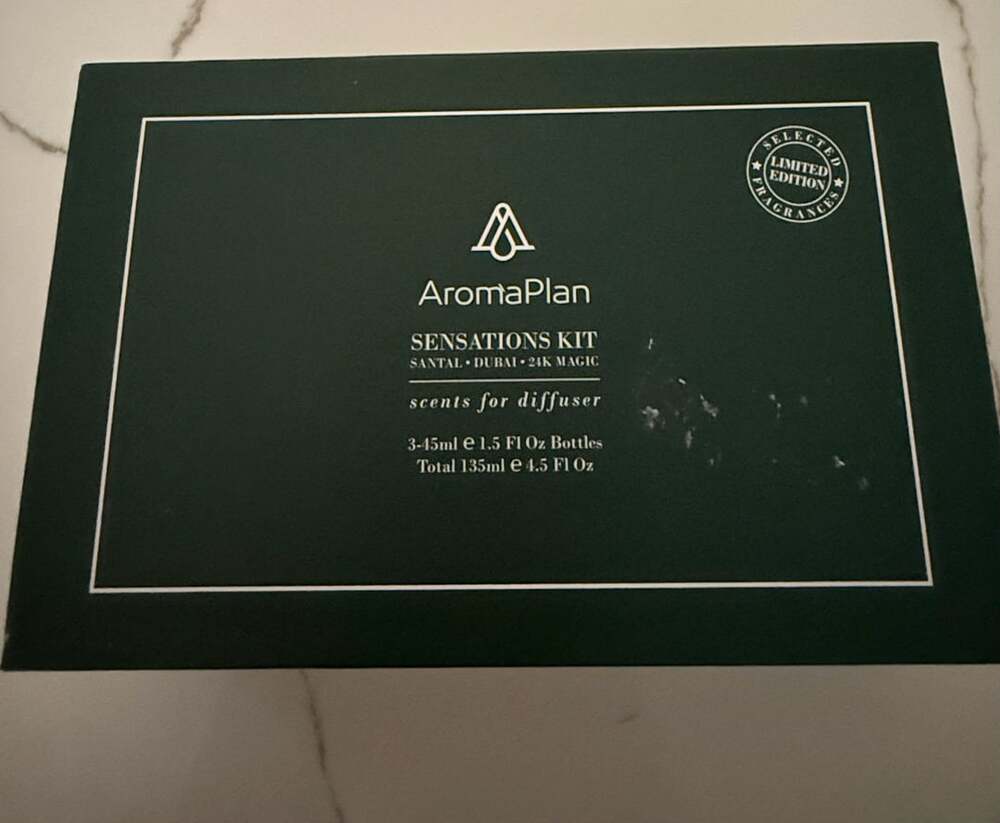AromaPlan Sensations Kit Fragrance Oil Set - Santal, Dubai, 24K Magic (3 x 45ml)
